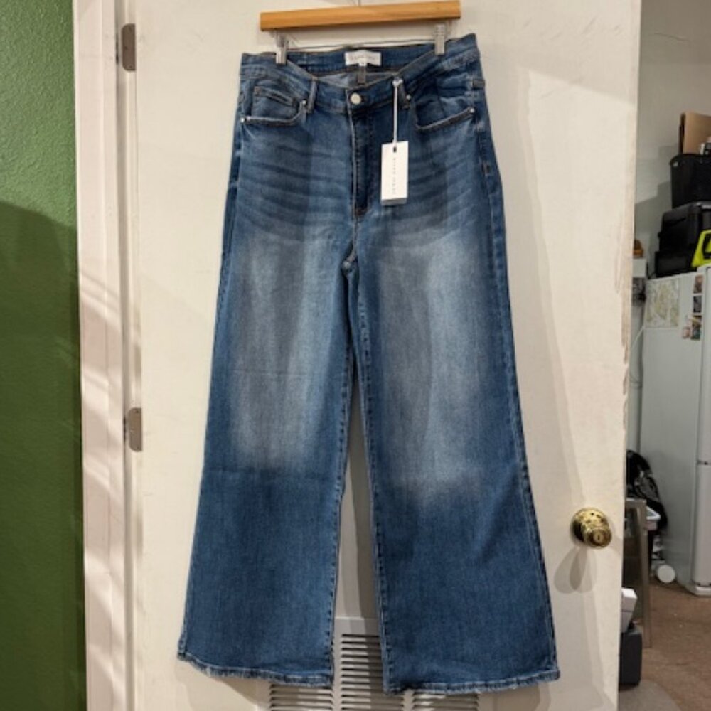Risen Jeans - Dipped V Wide Leg Jeans